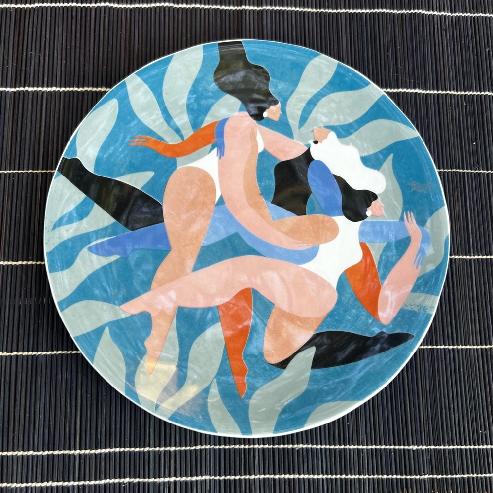 Anthropologie Maggie Stephenson “Take Time To Dance” Sisterhood Side Plate New